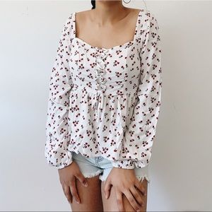 [NWT] Aeropostale Floral Print Long Sleeve Blouse